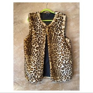 INC leopard print vest